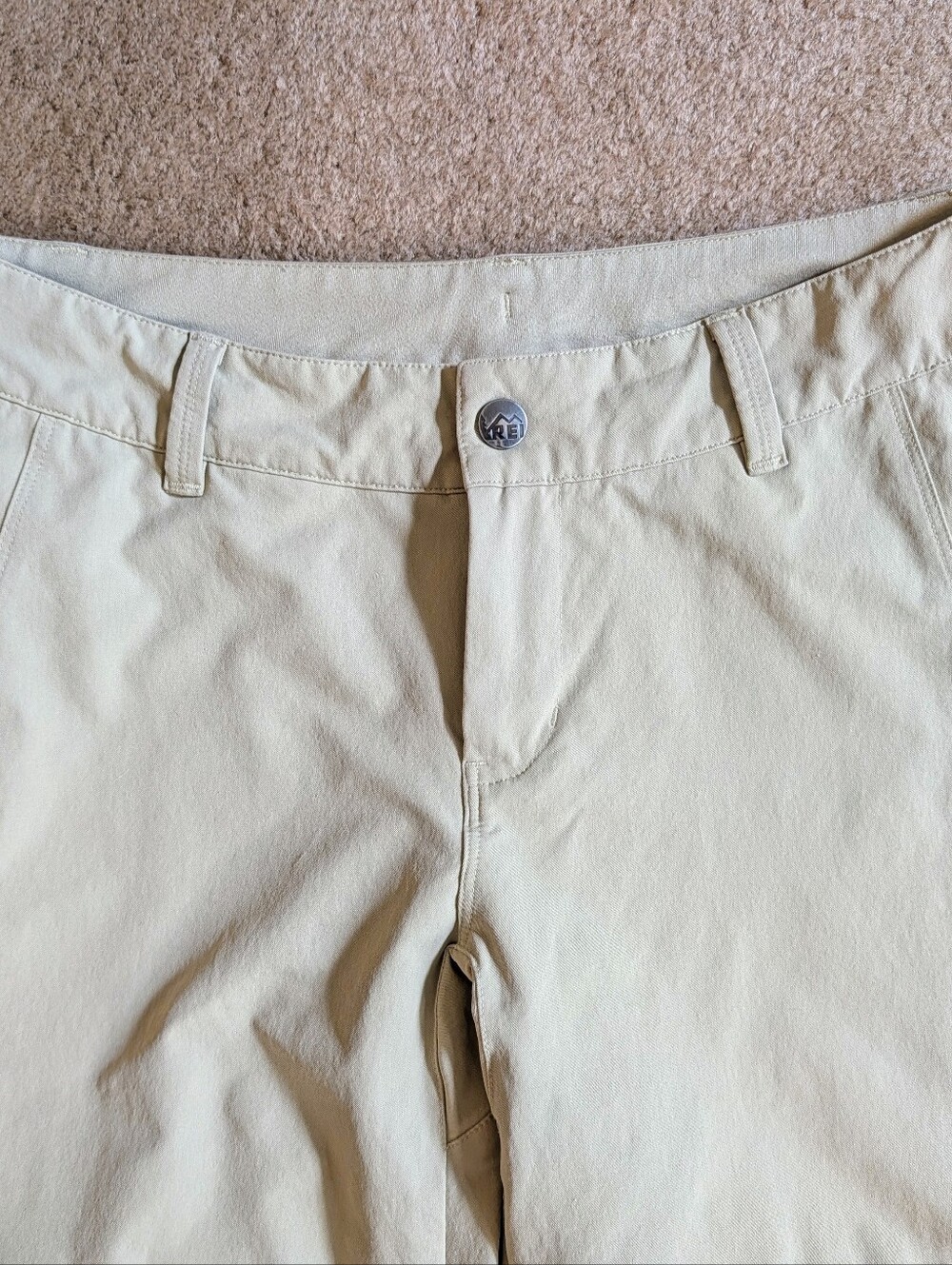 REI Convertible Three In One Hiking Outdoor Pants Khaki Articulated Knee 4 - Picture 4 of 12